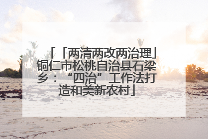 「两清两改两治理」铜仁市松桃自治县石梁乡：“四治”工作法打造和美新农村