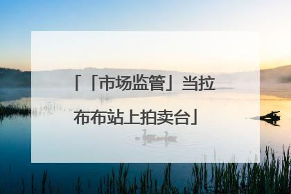 「市场监管」当拉布布站上拍卖台