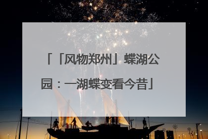 「风物郑州」蝶湖公园：一湖蝶变看今昔