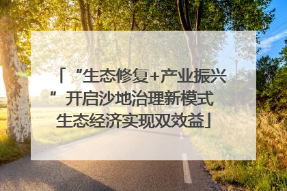 “生态修复+产业振兴”开启沙地治理新模式 生态经济实现双效益