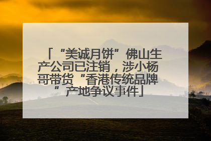 “美诚月饼”佛山生产公司已注销，涉小杨哥带货“香港传统品牌”产地争议事件
