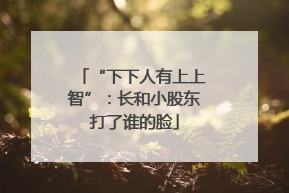 “下下人有上上智”：长和小股东打了谁的脸