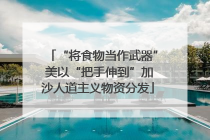 “将食物当作武器” 美以“把手伸到”加沙人道主义物资分发