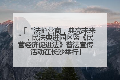 “法护营商，典亮未来”，民法典进园区暨《民营经济促进法》普法宣传活动在长沙举行