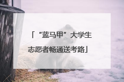 “蓝马甲”大学生志愿者畅通送考路