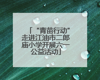 “青苗行动”走进江油市二郎庙小学开展六一公益活动