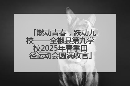 燃动青春，跃动九校——全椒县第九学校2025年春季田径运动会圆满收官