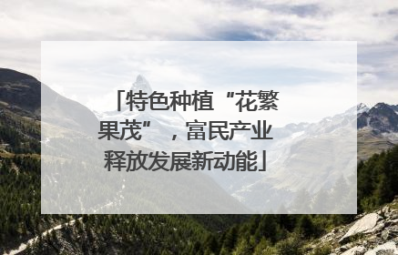 特色种植“花繁果茂”，富民产业释放发展新动能