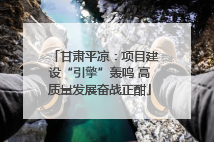 甘肃平凉：项目建设“引擎”轰鸣 高质量发展奋战正酣