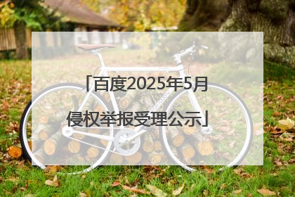 百度2025年5月侵权举报受理公示