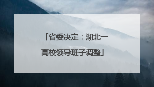 省委决定：湖北一高校领导班子调整