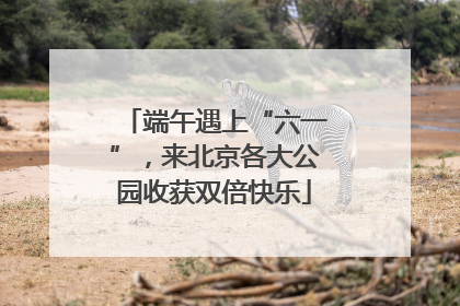 端午遇上“六一”，来北京各大公园收获双倍快乐