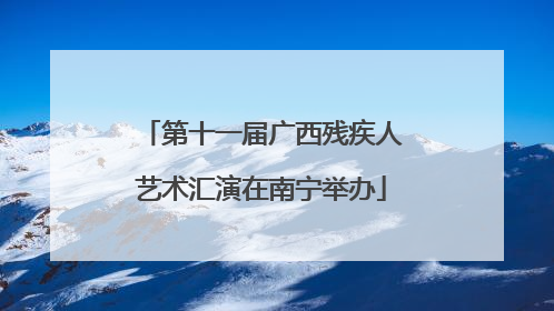 第十一届广西残疾人艺术汇演在南宁举办