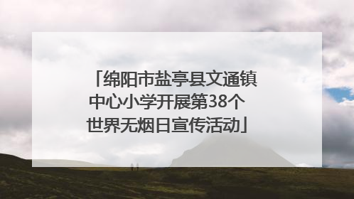绵阳市盐亭县文通镇中心小学开展第38个世界无烟日宣传活动