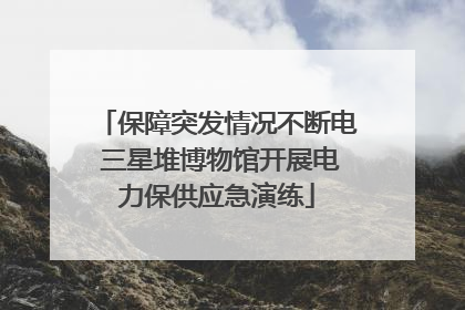 保障突发情况不断电 三星堆博物馆开展电力保供应急演练
