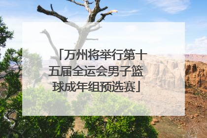 万州将举行第十五届全运会男子篮球成年组预选赛