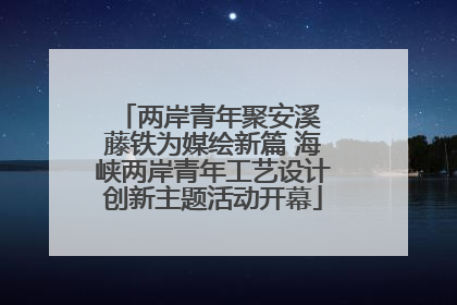 两岸青年聚安溪 藤铁为媒绘新篇 海峡两岸青年工艺设计创新主题活动开幕