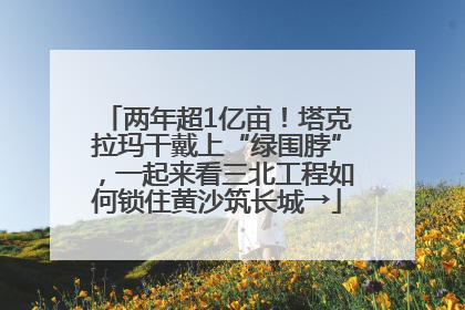两年超1亿亩！塔克拉玛干戴上“绿围脖”，一起来看三北工程如何锁住黄沙筑长城→