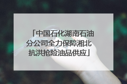 中国石化湖南石油分公司全力保障湘北抗洪抢险油品供应