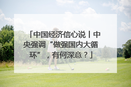 中国经济信心说丨中央强调“做强国内大循环”，有何深意？