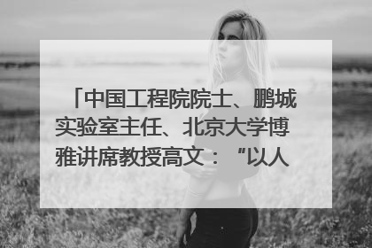 中国工程院院士、鹏城实验室主任、北京大学博雅讲席教授高文：“以人为本 智能向善” 推动文化与科技相生相促｜聚焦2025文化强国建设高峰论坛