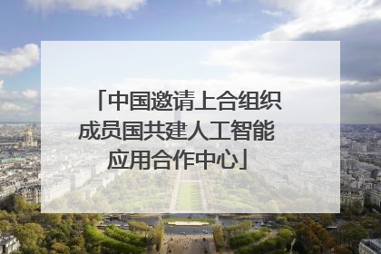 中国邀请上合组织成员国共建人工智能应用合作中心
