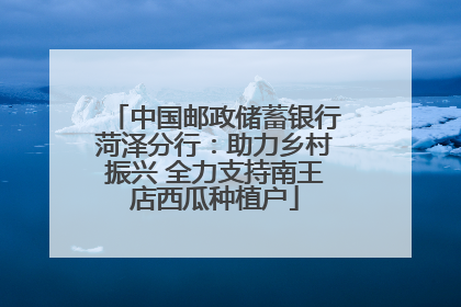 中国邮政储蓄银行菏泽分行：助力乡村振兴 全力支持南王店西瓜种植户