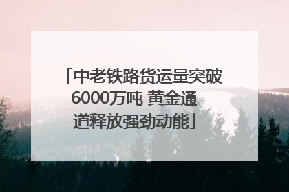 中老铁路货运量突破6000万吨 黄金通道释放强劲动能