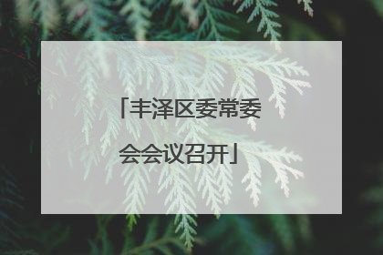 丰泽区委常委会会议召开