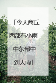 今天商丘西部有小雨 中东部中到大雨