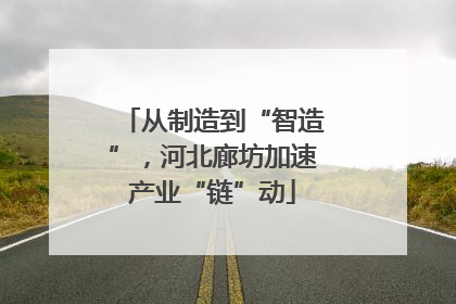 从制造到“智造”，河北廊坊加速产业“链”动