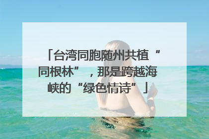 台湾同胞随州共植“同根林”，那是跨越海峡的“绿色情诗”