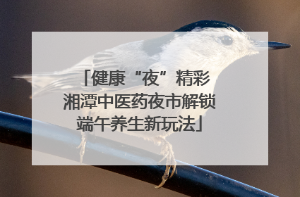 健康“夜”精彩 湘潭中医药夜市解锁端午养生新玩法