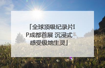 全球顶级纪录片IP成都首展 沉浸式感受极地生灵