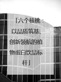 六个核桃：以品质筑基、创新领航的植物蛋白饮品标杆