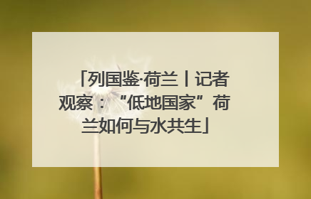 列国鉴·荷兰丨记者观察：“低地国家”荷兰如何与水共生
