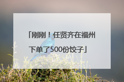 刚刚！任贤齐在福州下单了500份饺子