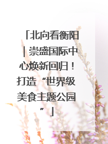 北向看衡阳｜崇盛国际中心焕新回归！打造“世界级美食主题公园”