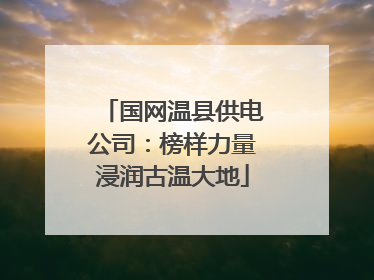 国网温县供电公司：榜样力量浸润古温大地