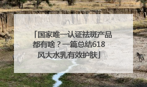 国家唯一认证祛斑产品都有啥？一篇总结618风大水乳有效护肤