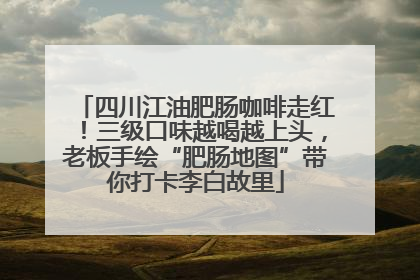 四川江油肥肠咖啡走红！三级口味越喝越上头，老板手绘“肥肠地图”带你打卡李白故里