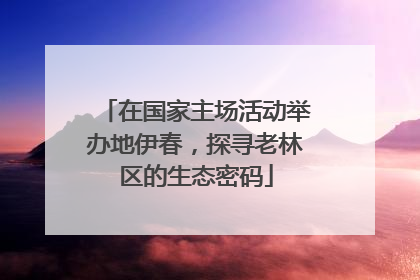 在国家主场活动举办地伊春,探寻老林区的生态密码