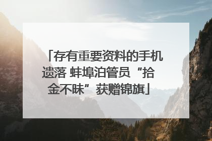 存有重要资料的手机遗落 蚌埠泊管员“拾金不昧”获赠锦旗
