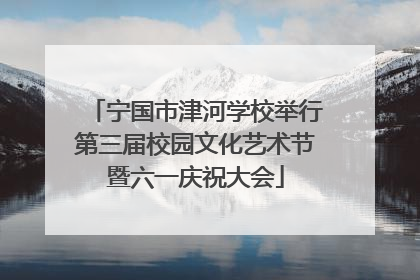 宁国市津河学校举行第三届校园文化艺术节暨六一庆祝大会
