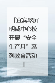 宜宾翠屏明威中心校开展“安全生产月”系列教育活动