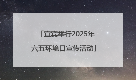 宜宾举行2025年六五环境日宣传活动