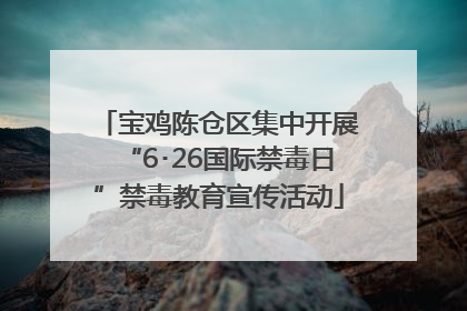 宝鸡陈仓区集中开展“6･26国际禁毒日”禁毒教育宣传活动