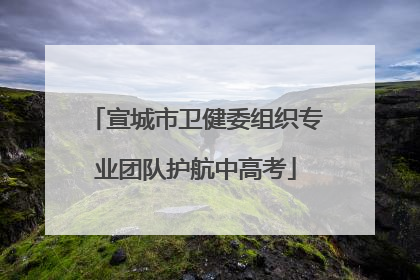 宣城市卫健委组织专业团队护航中高考