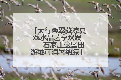 太行叠翠藏凉夏 戏水品艺享欢娱——石家庄这些出游地可消暑纳凉