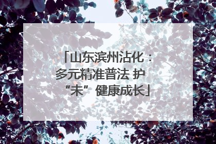 山东滨州沾化：多元精准普法 护“未”健康成长